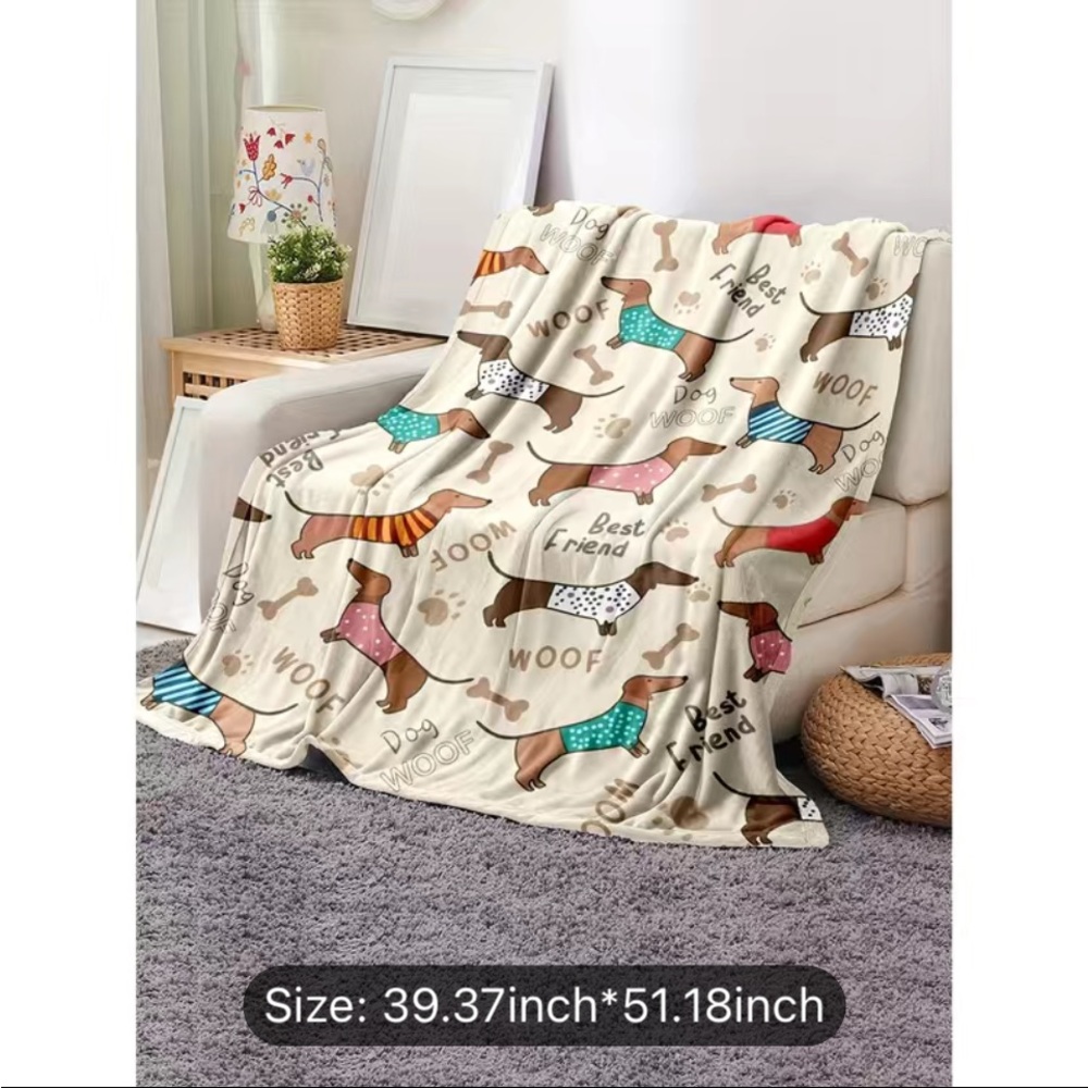Blanket throw dachshund